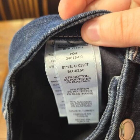 Good American High Rise -Good Legs Crop Style#GLC899T Size 4/27 - Picture 4 of 5